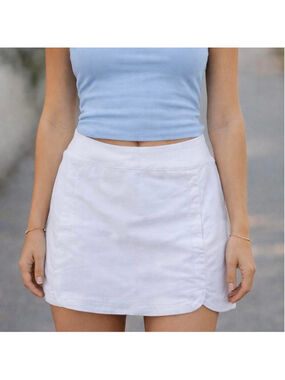 Tribal white mini skort with pockets Size S #skirt #pockets. 
SH